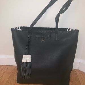 Kate Spade On Purpose Black Leather Tote